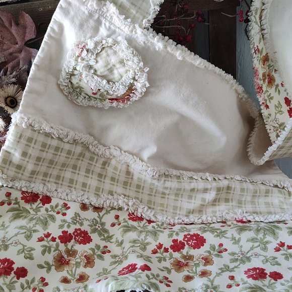 Custom Market Bag ~ / Unbleached Muslin Spring/Summer Prints ~ Custom Make ~ New - Picture 2 of 7